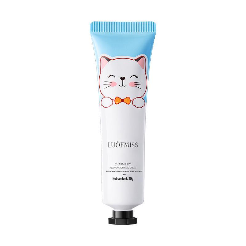 Luofan Meixi Dreamy Rose Hydrating Hand Cream with Cute Kitty Design