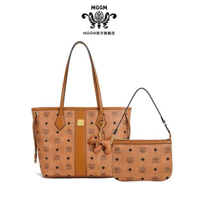 Spring New Women's Shoulder Bag Commuter Tote Bag Polyester Fiber Printed Mini Shopping Bag Matching