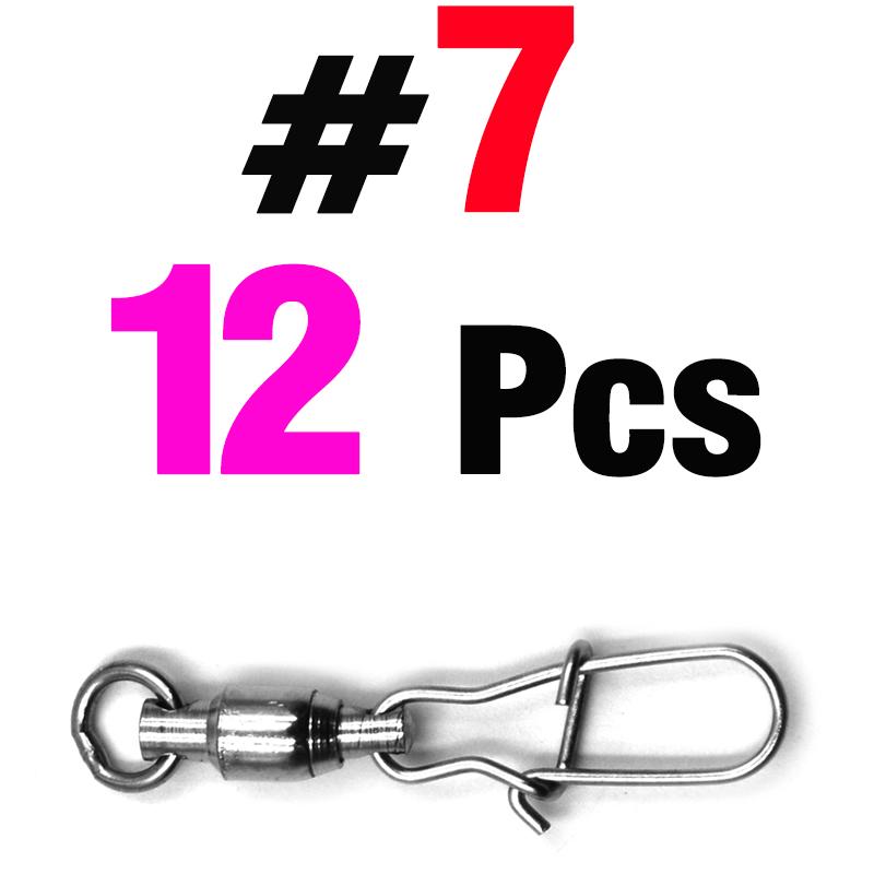 MNFT 12Pcs Stainless Steel Snap Swivel Fishing Accessories Solid Ring Terminal Tackles Connector Rig 0 # -8 # Optional