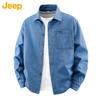JEEP Men's Washed Cotton Long Sleeve Shirt