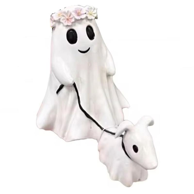 

M-Modern-Desktop Decoration Of Ghost Walking Dog Statue Interesting Scary Puppy Statue Halloween Resin Decoration In Mengmeng