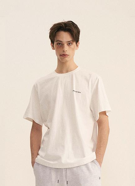 Mtot Printed Short Sleeve T-Shirt(White) M(1)