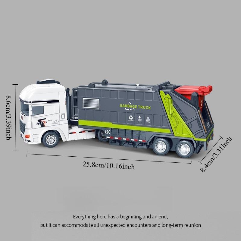 

1 шт. Большой мусоровоз Симуляция Проект Санитарный грузовик Подметальная машина Сортировочный ковш Дети Мальчик Сплав Игрушечная машинка