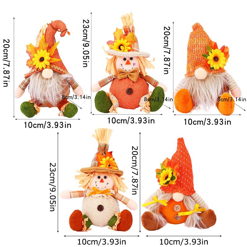 1PC Dolls Hanging Ornaments Doll Pendants Cute Fall Decor Country Style Sunflower Designs Home Decor 23x10cm
