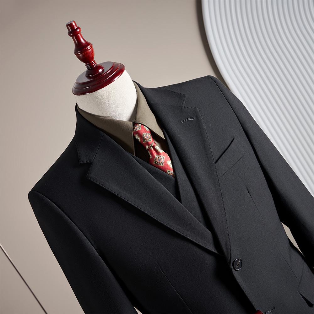 Modal Wool High-End Suit Set - Formal, Machine Washable, Linen Lined, Ideal for Weddings and Business.
