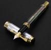 Xezo Maestro Fountain Medium Marine Tahitian Black White 18kt No Two Pens Are Pen, Nib, Iridescent, Origin, & Mother-of-Pearl, Gold-Plated Fittings.