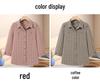 2026 Stylish Plaid Print Top for Middle-Aged & Elderly Women - Mom's Summer Fashion Shirt