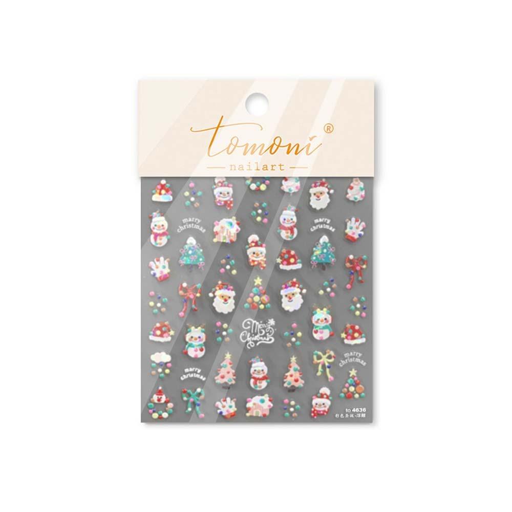 5D  Christmas Nail Sticker Nail Accessories Xmas Nail Decoration  Winter