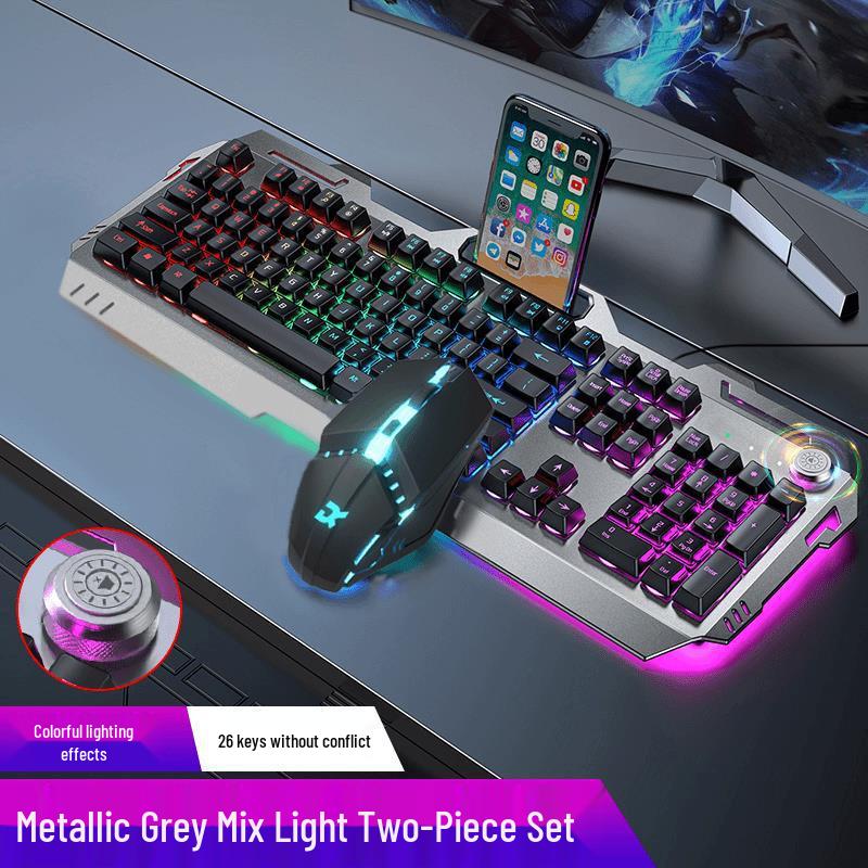 Mechanical Feel K2 Wired Keyboard and Mouse Set for Esports, Office, and Gaming.