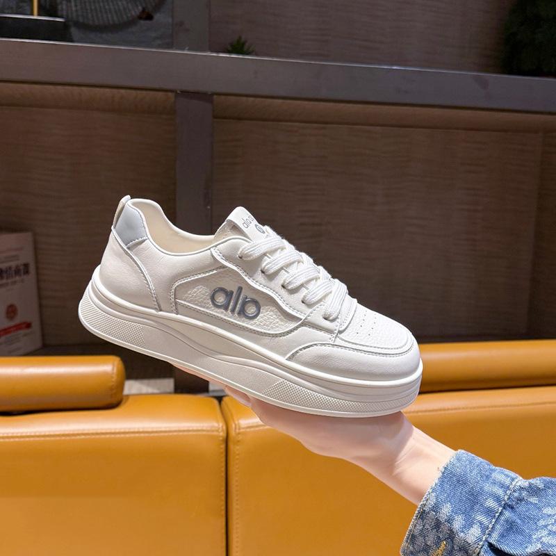 

Leather Little White Shoes Women S Flat-Bottomed Lace-Up Casual Board Shoes Spring Sports Casual Shoes Versatile Cotton Shoes Tide 35 серый