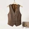 Gilet Giacca da Donna Estivo Slim Temperamento Comodo Gilet da Donna Top Senza Maniche Retrò Elegante Femminile Clip a Cavallo