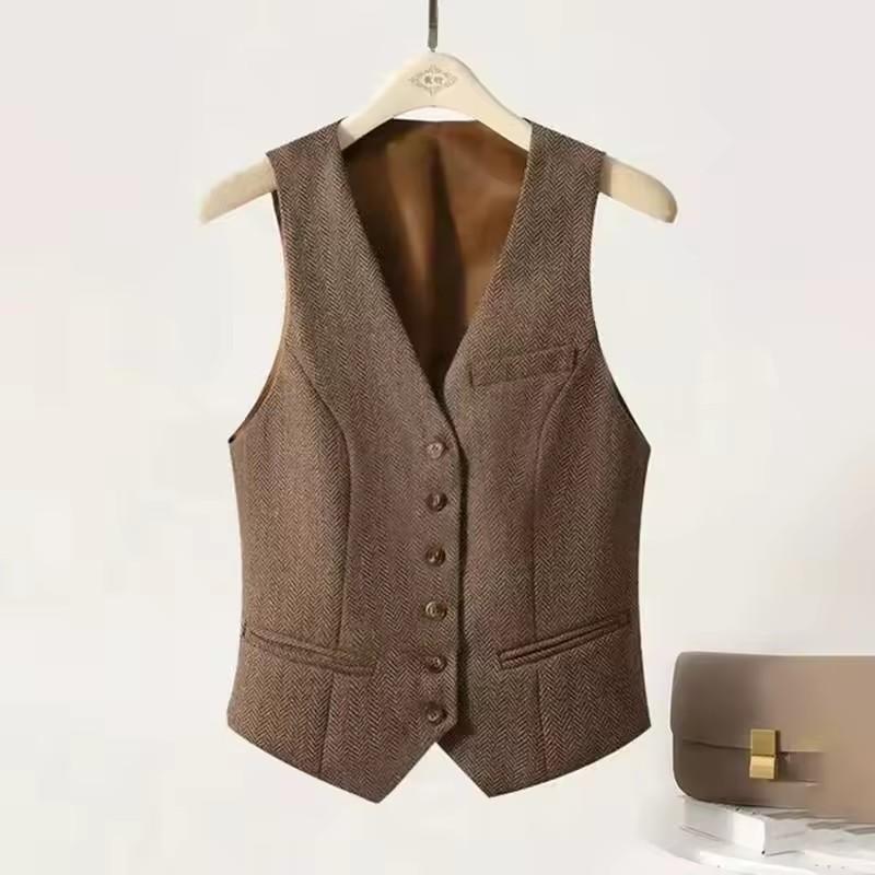 Женский Жилет Куртка Летний Тонкий Темперамент Удобный Женский Жилет Топы Ретро Без Рукавов Элегантный Женский Зажим для Лошади S
