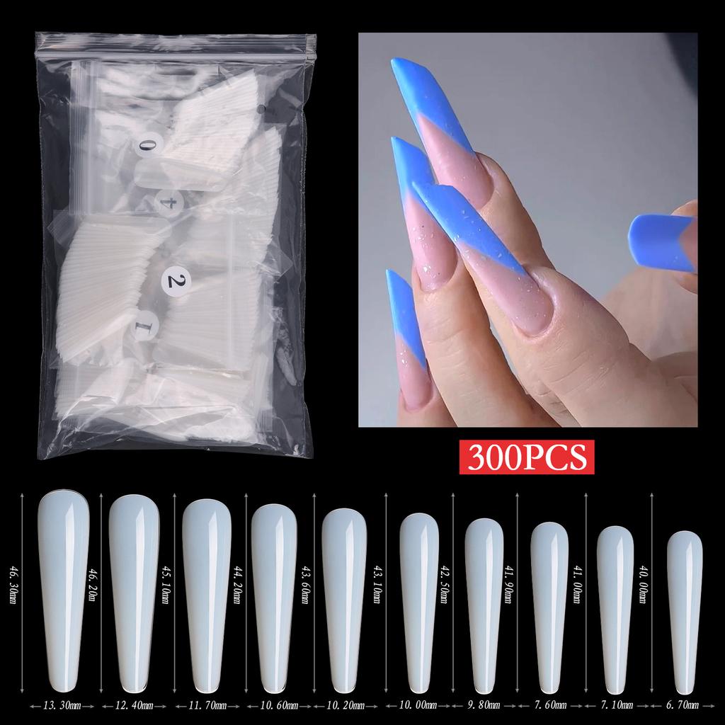 Nail Art Nail Piece European and American Special Rhombus Pointed Nail Fake Nail 300 Patch Bag