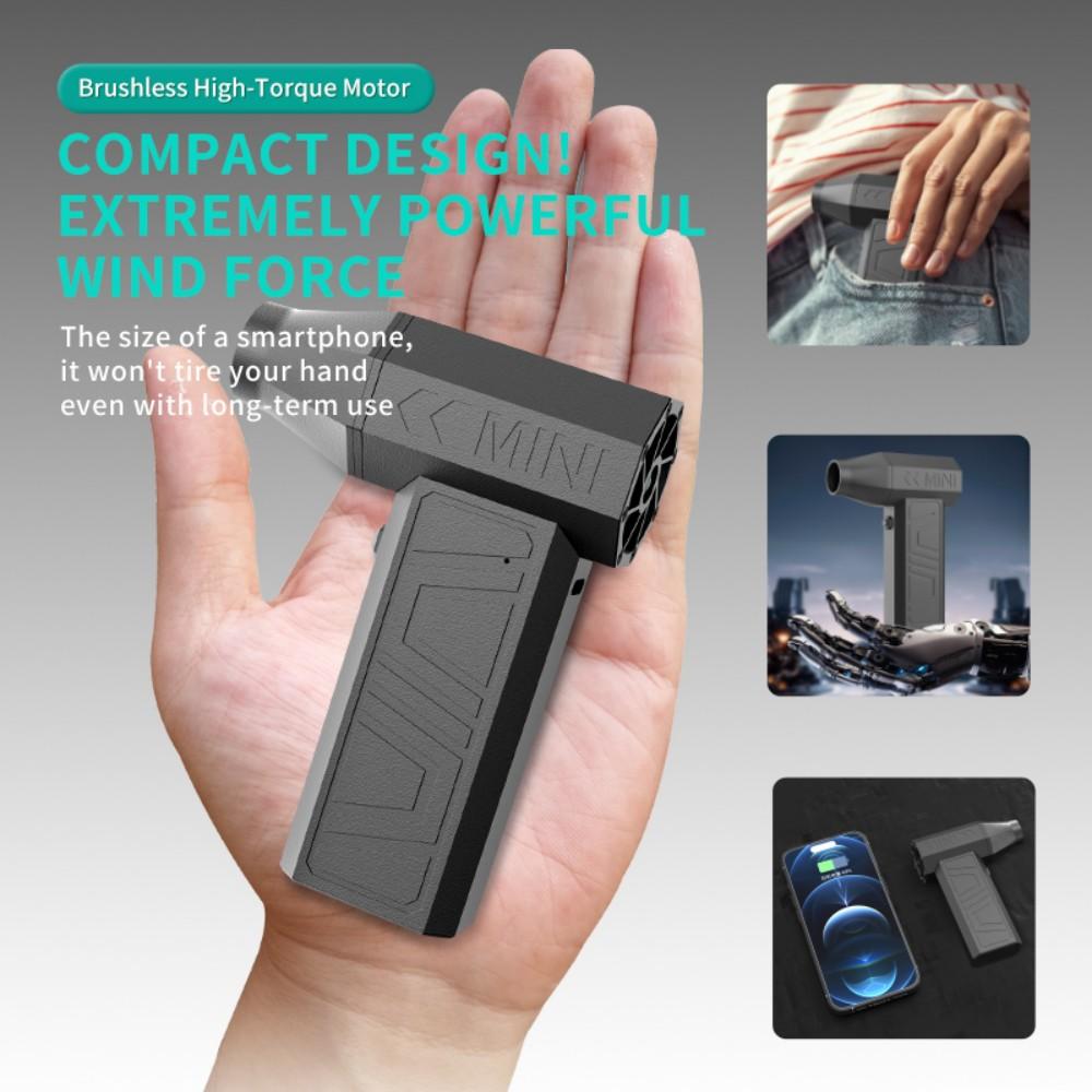 130000RPM Portable Turbo Jet Fan Electric Air Duster Car Cleaning Blower Tool 4 Gears adjustable Type-C Charging Handheld Blower