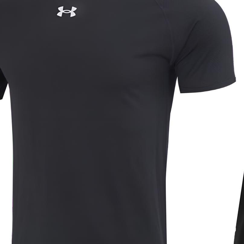 Under Armour Jednobarevný pulovr s malým logem Kulatý výstřih Raglánový krátký rukáv Elastický pas Šortky se středně vysokým pasem Ležérní sportovní set 23500511-001+24500201-001