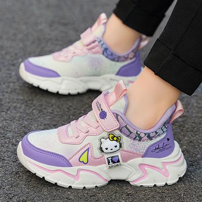 Meisjesschoenen, sportschoenen, waterdicht en antislip leren oppervlak, nieuwe lente- en herfstkinderschoenen voor meisjes, middellange en oudere kinderen,