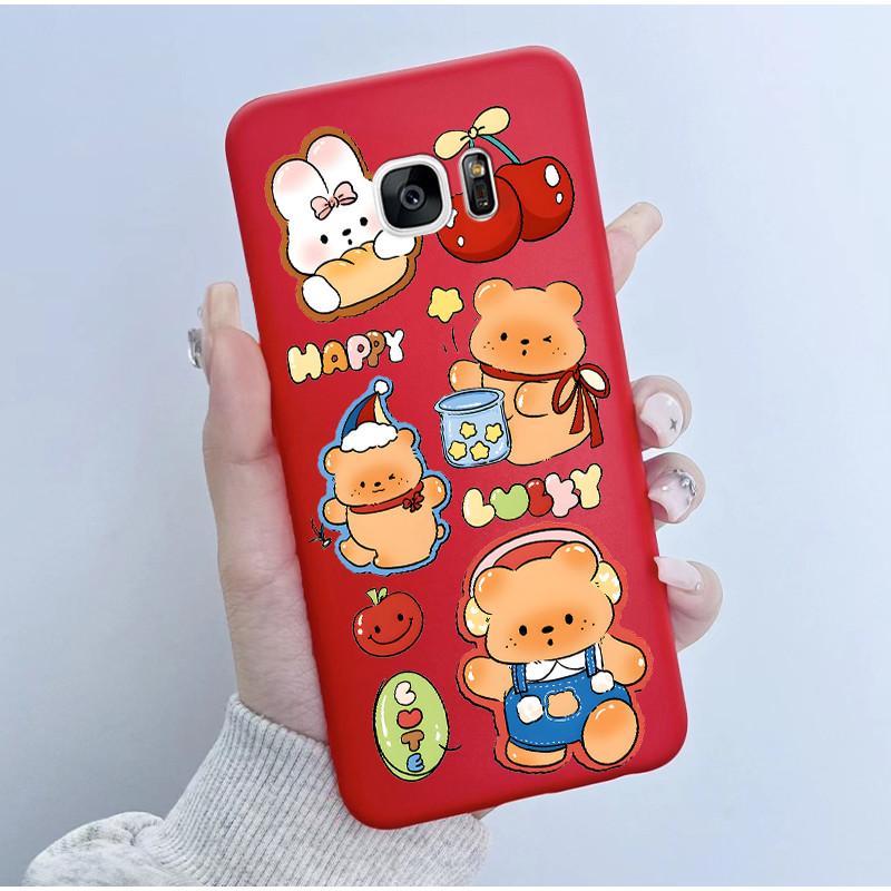 For Samsung Galaxy S7 S7Edge Case Soft TPU Silicone Cover Cute Astronaut Panda Phone Case For Samsung S7 S 7 Edge Coque Funda
