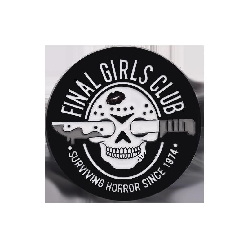 Creative Black Round Badge Unique Letter Design Punk Style Brooch Pin For Fashion Lovers