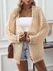 Fuzzy Knit Hollow Out Autumn Sweater: European & American Style, Loose Fit, Long Sleeve Women's Outerwear
