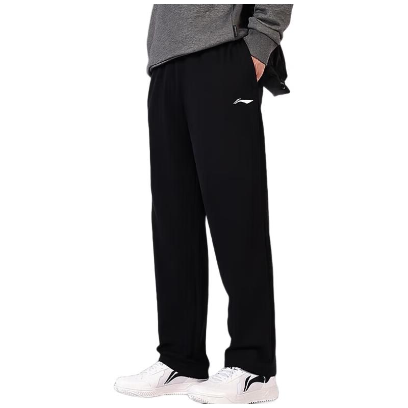 Li-Ning Men s Fleece-Lined Straight Fit Athletic Sweatpants M