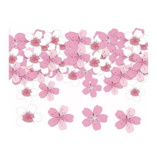 Edible Paper Flower Cake Decorations Cherry Sakura Dessert Cake Toppers Weddings Birthday Party Cake Accessories