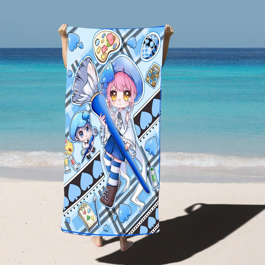 Shugo Chara Anime Beach Towel, Hinamori Amu Girl Full Pink Children Shower Travel Towels, Bathroom Cartoon, Cute Room Decor Bath