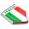 Overdecor Italy Flag Decal Stickers Car Emblem Italian Car Accessories Decorations Chrome Shield Flag Sticker Decals for Cars Truck Vehicles, 2 Pack
