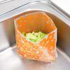 Nexta Sink Drainer Garbage Bags, Gomikko Poi Stand Type E, 200 Count, Floral Orange, 250mm W X 175mm H (120mm Bottom Gusset), No Need for Corners