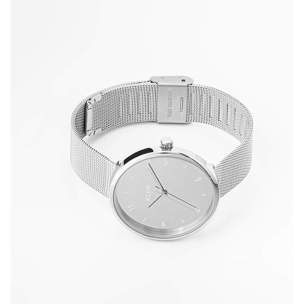 Klon Pass Time Elfin Odd Mirror Version Silver Watch 38mm Simple Design Unisex