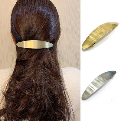 Eleganckie spinki do włosów Mental Strip dla kobiet o gładkiej powierzchni, nakrycia głowy, długie spinki do włosów w stylu vintage, akcesoria do stylizacji włosów