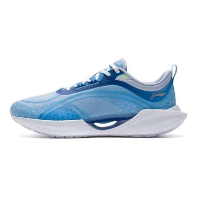 Li Ning Super Light 19 Cushioning Slip Resistant Abrasion Resistant Low Top Running Shoes Men's Blue White ARBS001-6