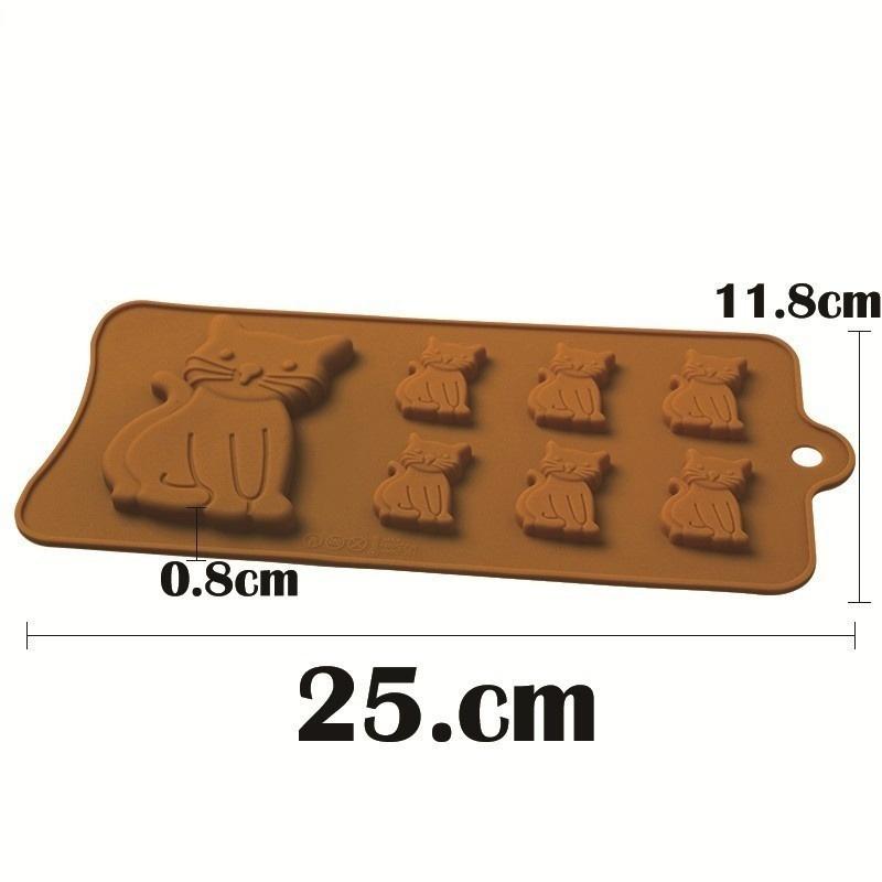 1 Pcs Cat Cake Mold Silicone 3D Kitten Biscuits Fondant Handmade Bakeware Tools Resin Clay Chocolate Candy Mould
