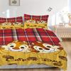 3pcs Chip 'n' Dale Printed Bedding Set, Breathable And Soft, Machine Washable, Christmas Gift, Suitable for Bedroom Decoration, 105