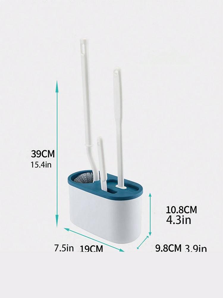 

1 шт. Белый набор туалетных ершиков с креативной S-образной японской туалетной щеткой, щетка для чистки ванной комнаты без мертвых углов синий
