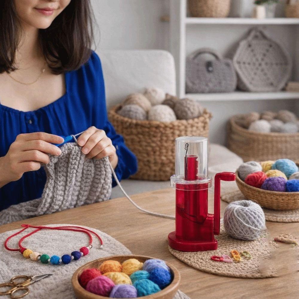 Hand Operated DIY Braiding Spool Crocheting Tool Mini Spool Knitter  Crochet Accessories