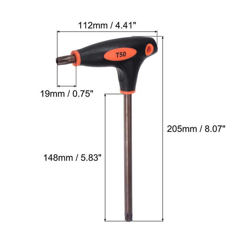1pc T20/T25/T50/T27/T15/T10 Metric Hex Wrench Key T-type Dual End Wrench Spanner Tools Universal S2 Steel Hex Wrench