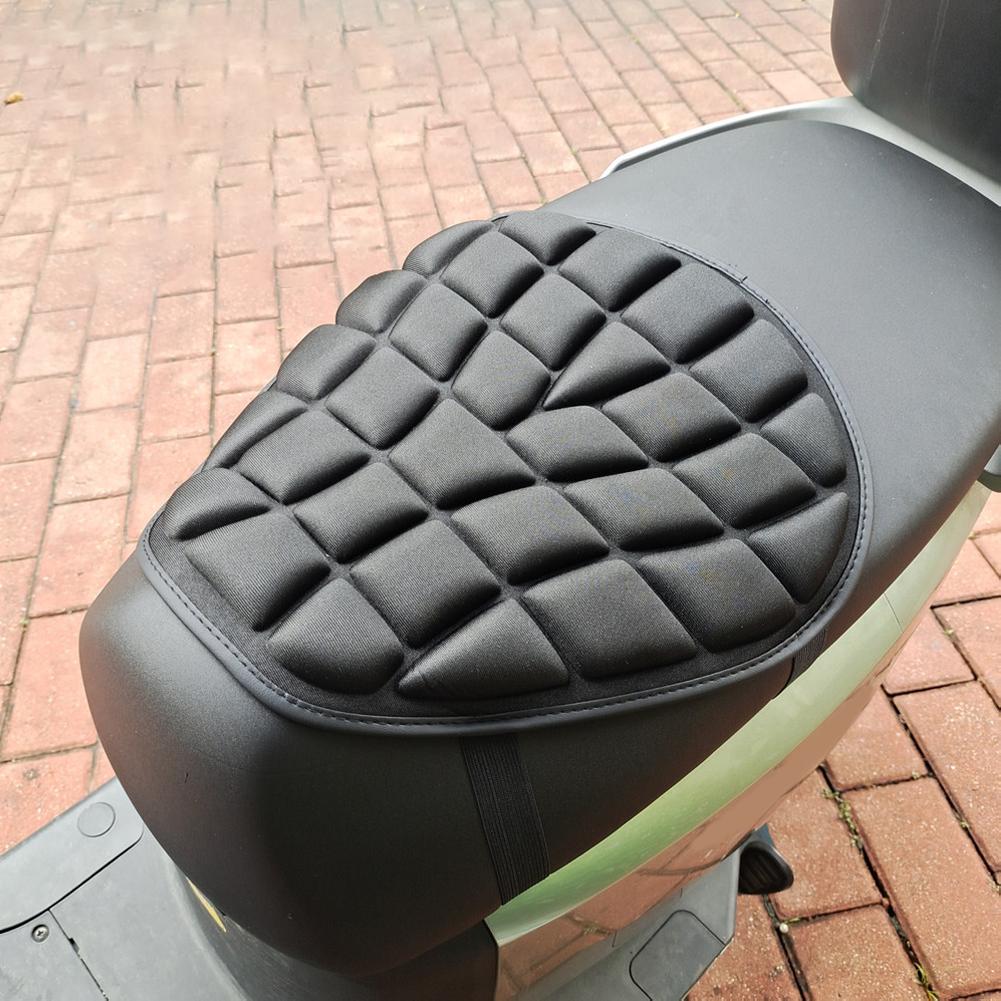Motorcycle Seat Cushion Black Foam Soft Comfortable Breathable Seat Covers Mats Motorcycles Electric Bike Accessories
