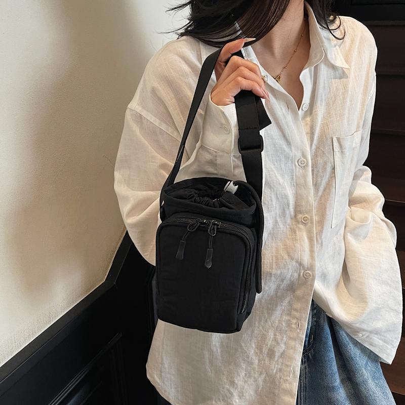 Drawstring Small Square Bag Women's Crossbody Bag Mobile Phone Bag