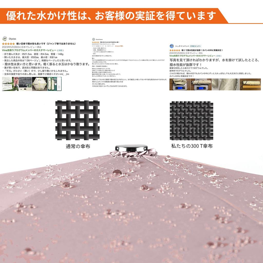 JARMUI Skládací Ultra Lehký UV Ochrana Světlo Teplo Pro Slunečno a Deštivo 300T Super Voda Skládací Deštník pro Ženy a Větruodolný a Voda Snadný