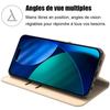 Coque pour iPhone Air - BOOLING - Flip Case Anti-Rayures Cuir Synthétique Doré - 2 Verres Trempés