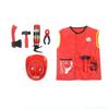 Kid Firefighter Dress Up Outfits Boys Firefighter Costumes Firefighter Dress Up Vest with Firefighter Hat for Halloween