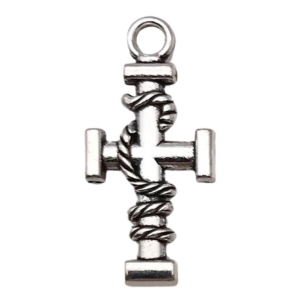 Vintage stříbrný křížek pro výrobu šperků