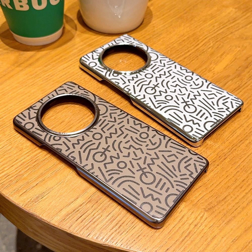 For Honor X60 Pro 5G/X9c 5G Case Creative Doodle Leather Electroplated Phone Back Cover