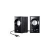 Sanwa Supply USB Speaker with Wooden Cabinet and Passive Radiator, Black MM-SPU7BK