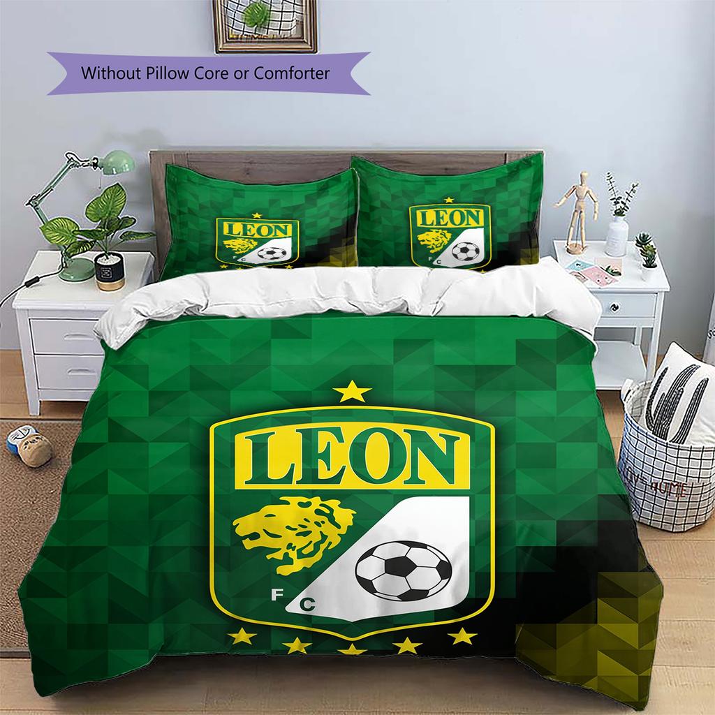 Club León Pattern Bedding Quilt Set Home Decoration Gift (1 * Duvet Cover + 2 * Pillowcase Without Core)
