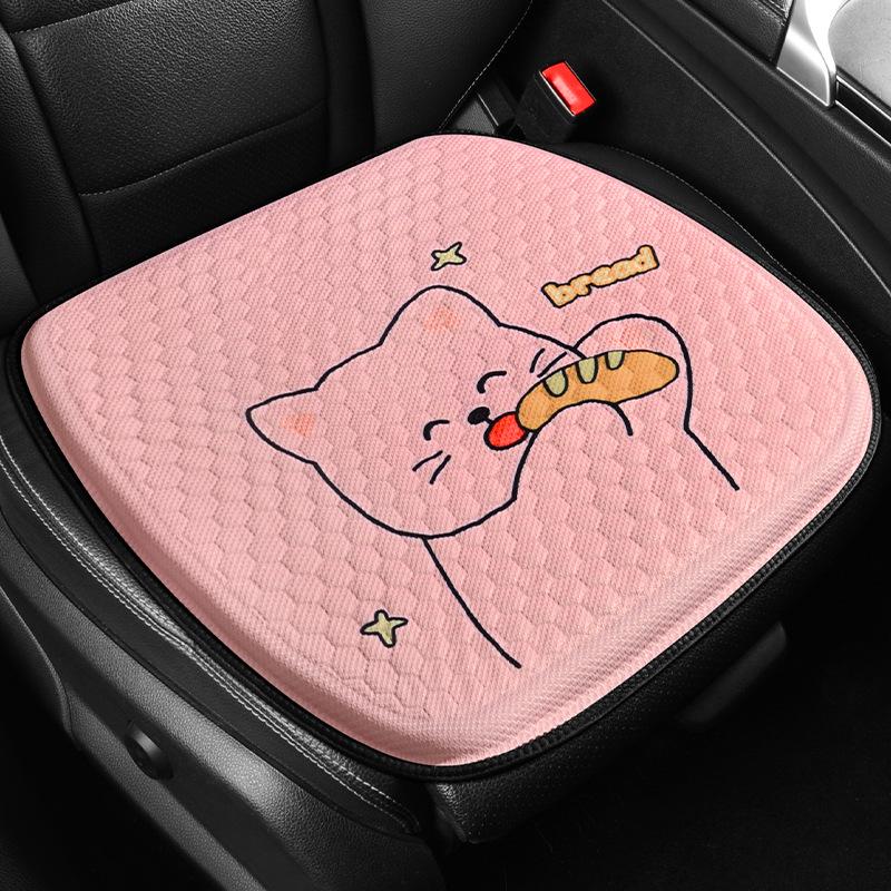 Universal Cooling Gel Car Seat Cushion - Breathable Ice Silk, All-Season, with Backrest