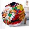 1pc Christmas Santa Claus Reindeer Dog Automatic Folding Umbrella, Portable 3-Fold Design with 8-Rib Iron Frame, Outdoor for Fans, Travelers, Daily Us