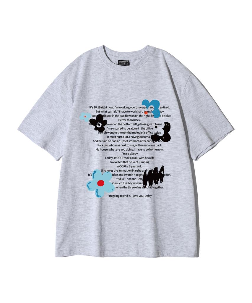 ELIMENO El Blah Blah Short Sleeve T-Shirt Melange