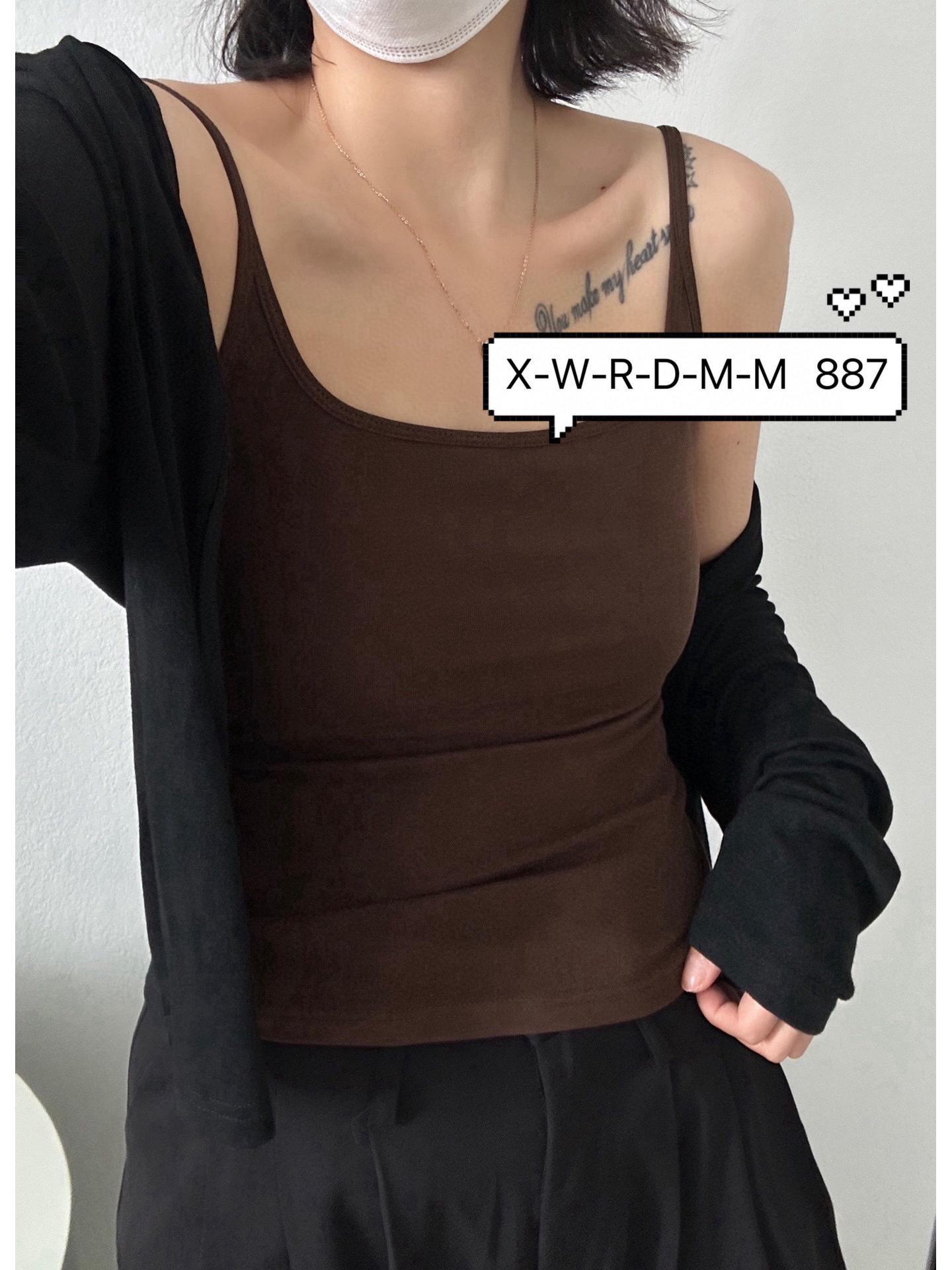 

Женский теплый жилет Sanded Suspender с фиксированной подкладкой - идеально подходит для многослойной одежды и для похудения One size (80-125 catties) темно-коричневого