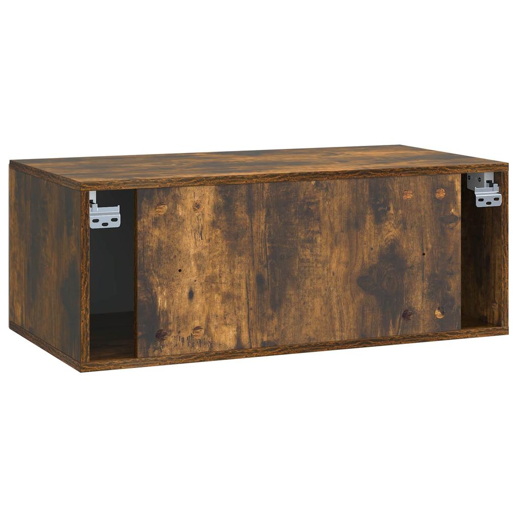 Wall Mounted TV Cabinet Smoked Oak 78.5 x 41 x 30 cm